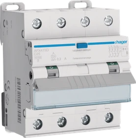 Hager Fehlerstrom-Leitungsschutzschalter 4P 10kA C-25A 300mA Typ A