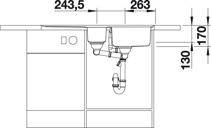 Blanco Classic Neo Pro 6 S-IF InFino Einbau Becken reversibel mit Ablauffernbedienung edelstahl seidenglanz inkl. Zubehör