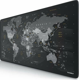 Titanwolf Global XXL Speed Gaming-Mauspad, schwarz/gelb