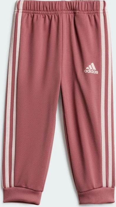 adidas Tiberio 3-Streifen Colorblock Shiny Trainingsanzug semi pink spark/sandy pink/preloved crimson (Junior)