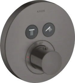 Hansgrohe Axor ShowerSelect rund Thermostat mit 2 Ventilen brushed black chrome