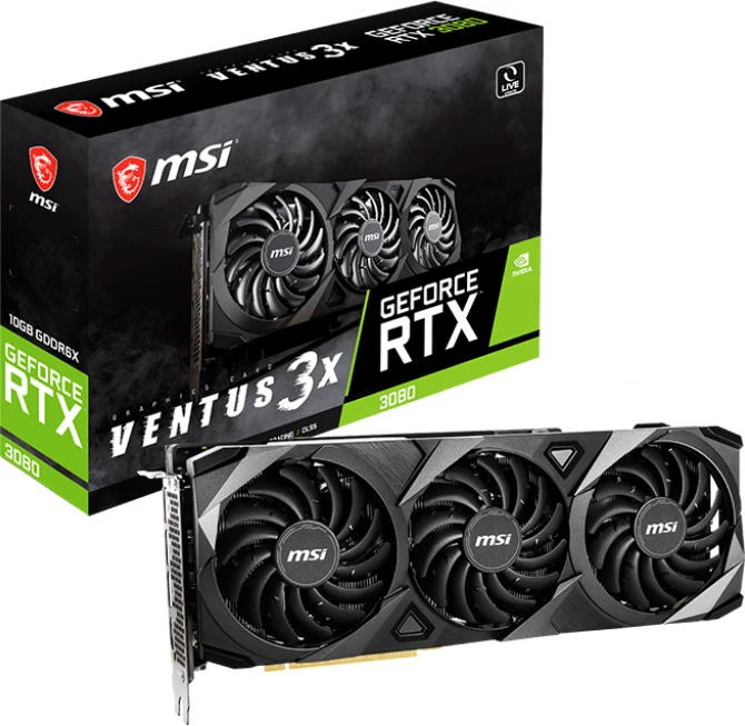 MSI GeForce RTX 3080 Ventus 3X 10G, 10GB GDDR6X, HDMI, 3x DP