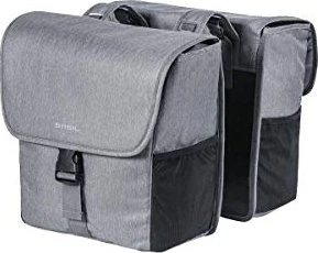 Basil GO Doppeltasche Gepäcktasche grau