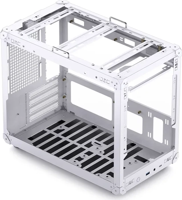 Jonsbo C6 MAX White, weiß, Glasfenster