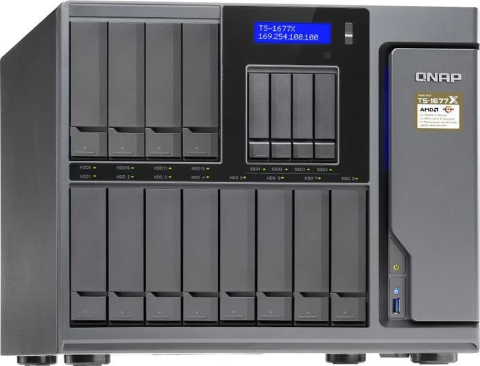 QNAP Turbo Station TS-1677X-1700-64G, 64GB RAM, 2x RJ-45 10GBase-T, 4x RJ-45 1000Base-T
