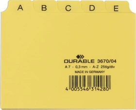 Durable Leitregister A7, A-Z Prägung, gelb