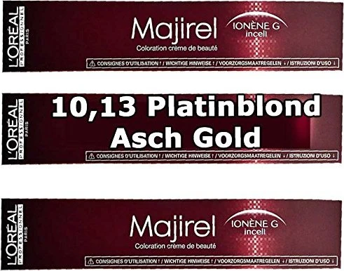 L'Oréal Majirel Haarfarbe 10.13 platinblond asch gold, 50ml