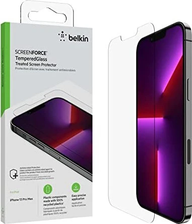 Belkin ScreenForce Tempered Glass Anti-Microbial Screen Protector für Apple iPhone 13 Pro Max