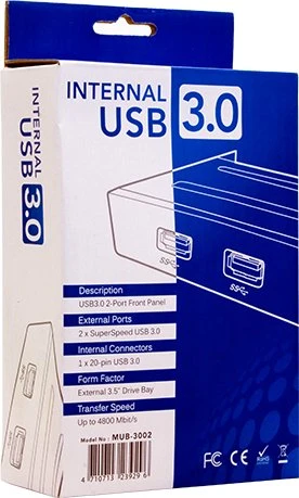 Chieftec USB-HUB, 2x USB-A 3.0, USB 3.0 19-Pin Stecksockel [Stecker]