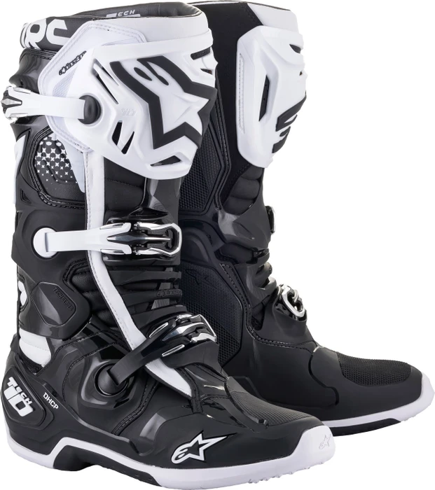 Alpinestars Tech 10 Motorradstiefel schwarz/weiß