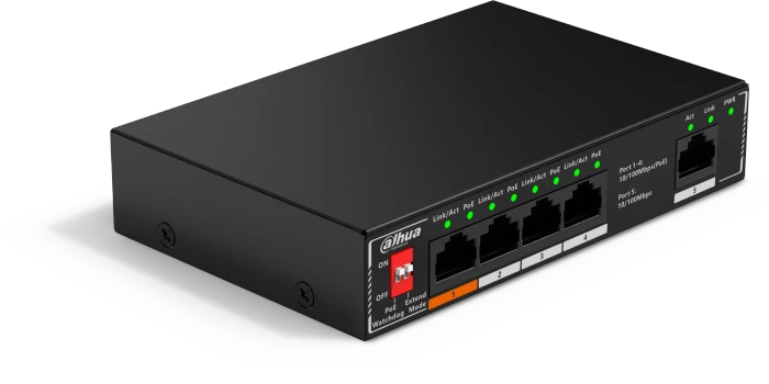 Dahua SF10 Desktop Switch, 5x RJ-45, 60W Hi-PoE