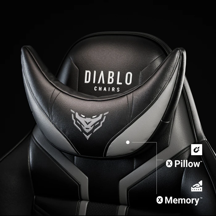Diablo Chairs X-Ray 2.0 King Gamingstuhl, schwarz/grau