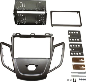Baseline Einbaurahmen 2-DIN für Ford Fiesta ab 2009 silbermatt