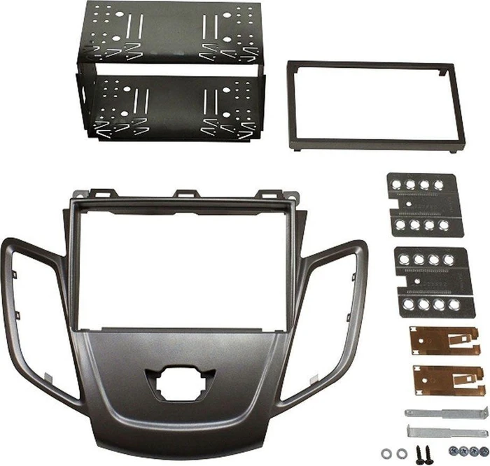 Baseline Einbaurahmen 2-DIN für Ford Fiesta ab 2009 silbermatt