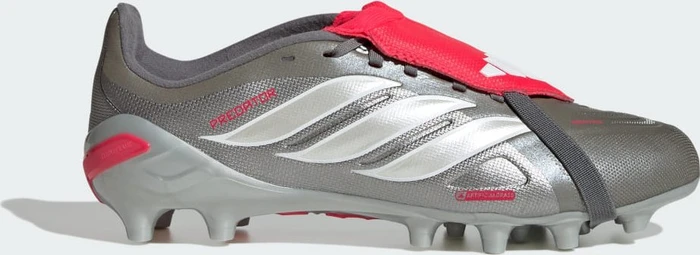 adidas Predator League Fold-Over Tongue AG iron metallic/zero metalic/lucid red (Junior)