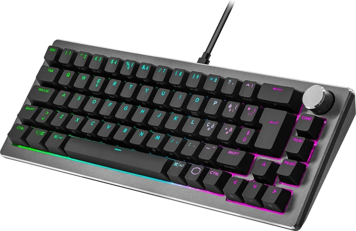 Cooler Master CK720, LEDs RGB, hot-swap, schwarz/grau, Kailh Box V2 RED, USB, IT