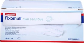 BSN medical Leukoplast Fixomull skin sensitive, 15cm x 5m, 1 Stück