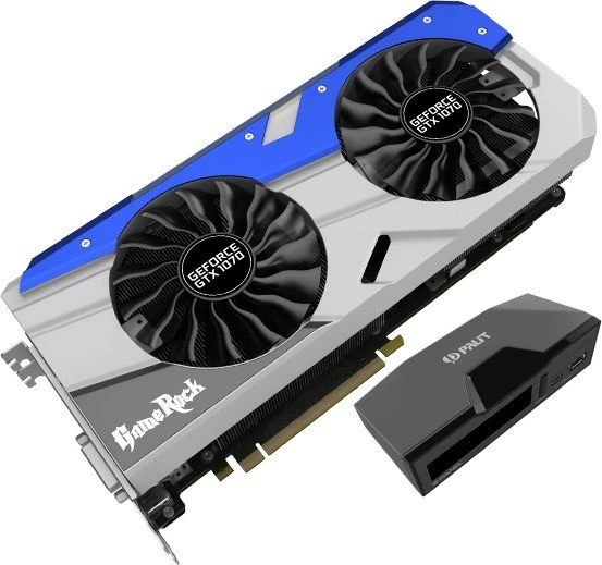 Palit GeForce GTX 1070 Gamerock + G-Panel, 8GB GDDR5, DVI, HDMI, 3x DP