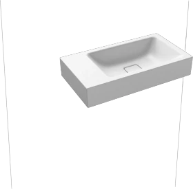Kaldewei Cono 3073 Wandwaschtisch 55x30x10cm, ohne Hahnloch, alpinweiß matt