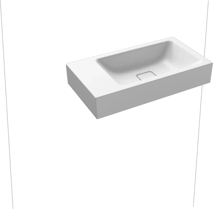 Kaldewei Cono 3073 Wandwaschtisch 55x30x10cm, ohne Hahnloch, alpinweiß matt