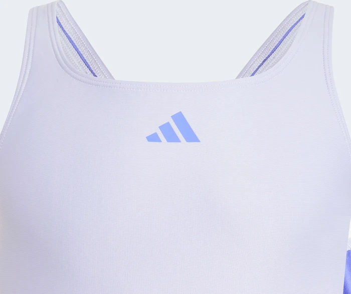 adidas 3-Streifen C-Back Badeanzug violet tone/cobalt blue (Junior)