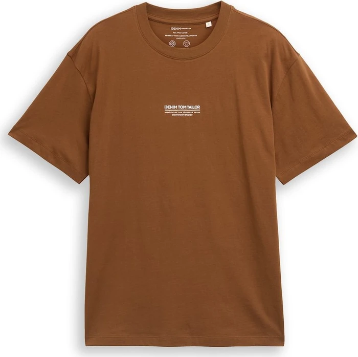 Tom Tailor Relaxed Fit aus Baumwolle T-Shirt kurzarm golden clay (Herren)