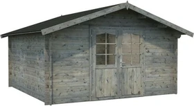 Palmako Lotta 13.9m² Gartenhaus grau tauchgrundiert