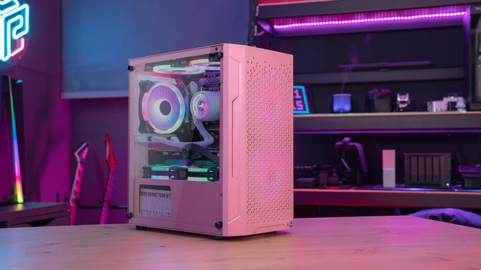 AeroCool Trinity Mini Pink, rosa, Glasfenster