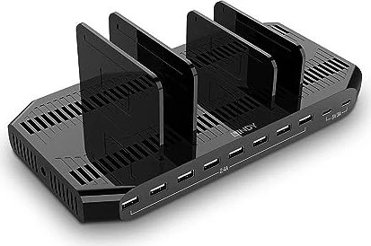 Lindy 120W 10 Port USB-Ladestation schwarz