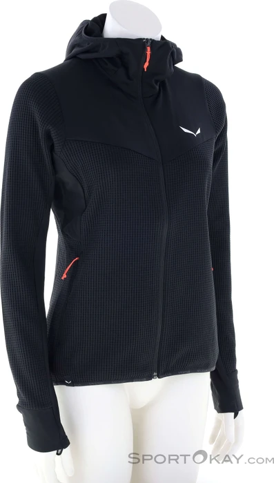 Salewa Puez Waffle Hybrid Polarlite Hoody Funktionsjacke black/black out (Damen)