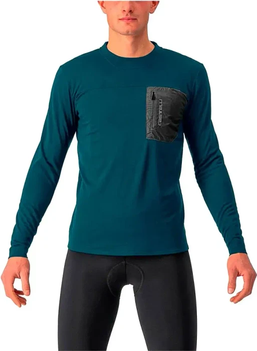 Castelli Unlimited Merino Trikot langarm deep teal (Herren)