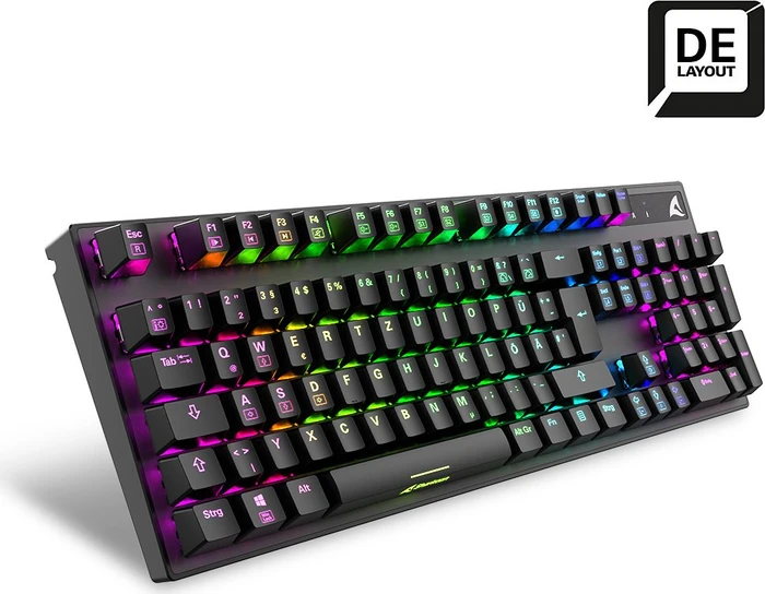 Sharkoon Skiller SGK20, LEDs RGB, Huano BROWN, USB, DE