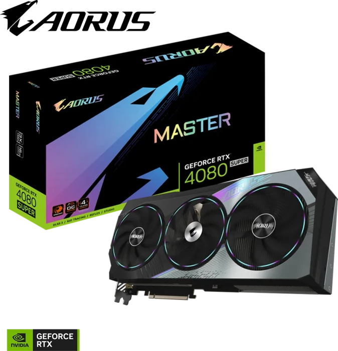 GIGABYTE AORUS GeForce RTX 4080 Master 16G, 16GB GDDR6X, HDMI, 3x DP