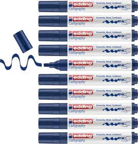 edding 1455 Kalligrafiestift stahlblau, 10er-Pack