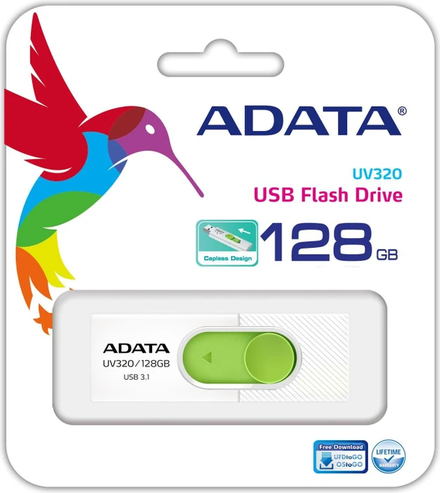 ADATA DashDrive UV320 128GB weiß, USB-A, USB 3.2 Gen 1×1