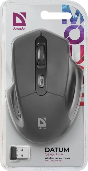 Defender Datum MB-345 Wireless Optical Mouse schwarz, USB