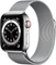 Apple Watch Series 6 (GPS + Cellular) 40mm Edelstahl silber mit Milanaise-Armband silber Vorschaubild
