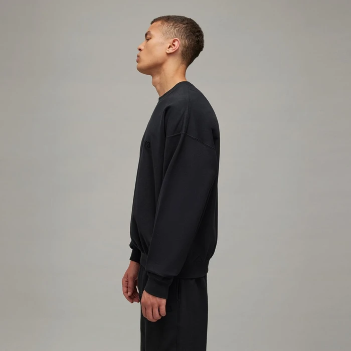 adidas Y-3 Brushed Terry Crew Sweatshirt schwarz
