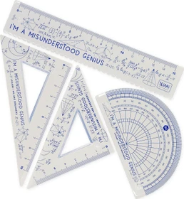 Legami You Rule Geometrie Set I'm a misunderstood Genius 15cm, transparent/Motiv