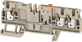 Weidmüller ADT 2.5 3C Prüftrenn-Reihenklemme, PUSH IN, 2.5 mm², 500 V, 20 A, dunkelbeige
