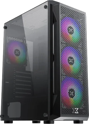 Xigmatek Gaming X, schwarz, Glasfenster