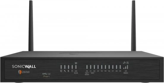 Dell SonicWALL TZ380W Desktop Firewall, 8x RJ-45, 2x SFP+, Appliance