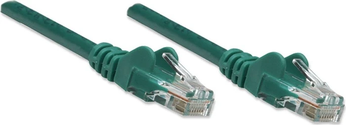 Intellinet Patchkabel, Cat5e, U/UTP, RJ-45/RJ-45, 0.5m, grün