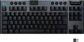 Logitech G915 TKL Carbon, LEDs RGB, schwarz, GL Clicky, USB/Bluetooth, BE (920-010588)