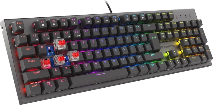 Genesis Thor 303, schwarz, LEDs RGB, hot-swap, Gaote Outemu BROWN, USB, DE