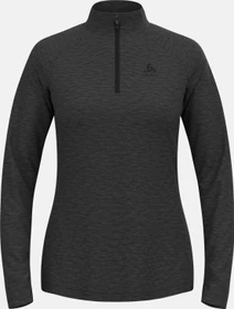 Odlo Essentials Ceramiwarm Mid Layer Funktionsshirt langarm black melange (Damen)