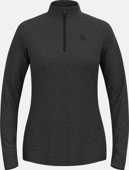 Odlo Essentials Ceramiwarm Mid Layer Funktionsshirt langarm black melange (Damen)