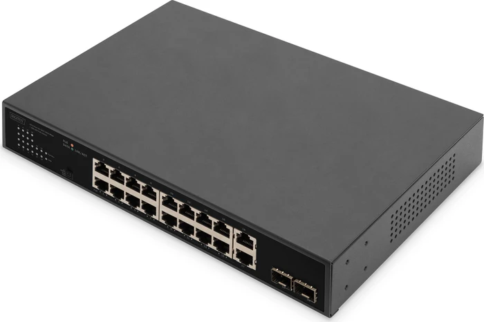 Digitus DN-953 Rackmount Switch, 18x RJ-45, 2x SFP, 185W PoE+