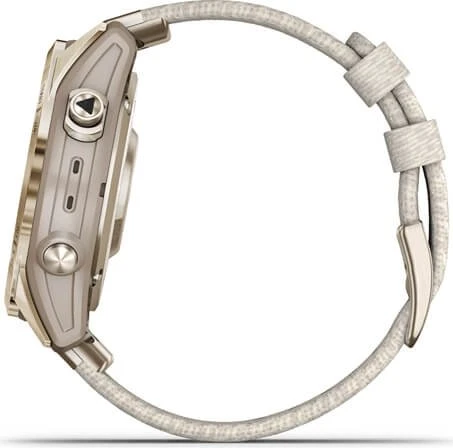 Garmin Fenix 7S Sapphire Solar cream gold titanium/cream heather