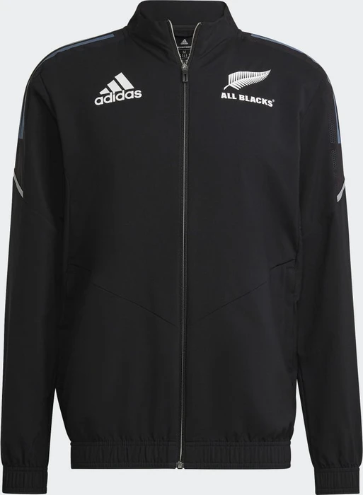 adidas All Blacks Primeblue Rugby Präsentationsjacke black/white/wonder steel (Herren)